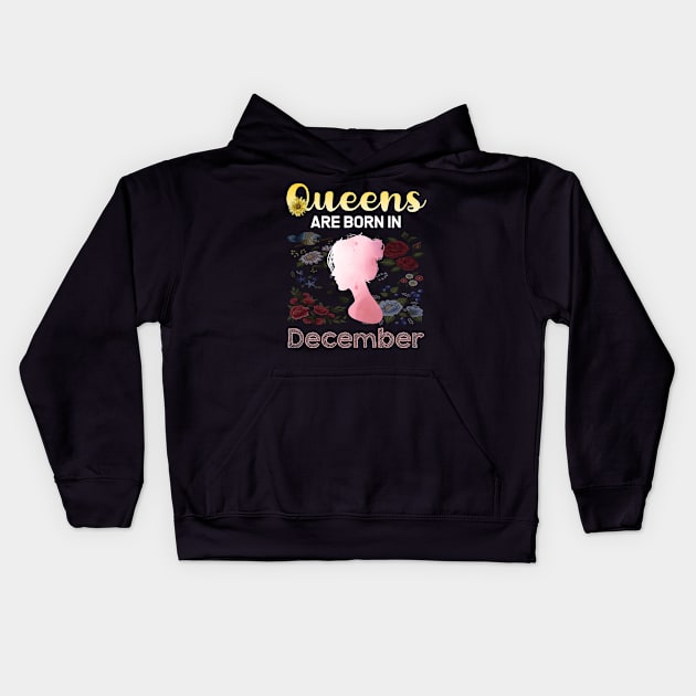 Queen face 3 December Kids Hoodie by symptomovertake